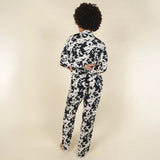 The Graze Escape | Cow Hide SleepDeep™ Women’s Long Sleeve Pajama Set - Shinesty - Flyclothing LLC