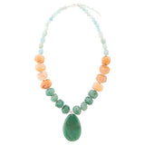 Green Aventurine Bold Pendant Necklace - Barse Jewelry - Flyclothing LLC