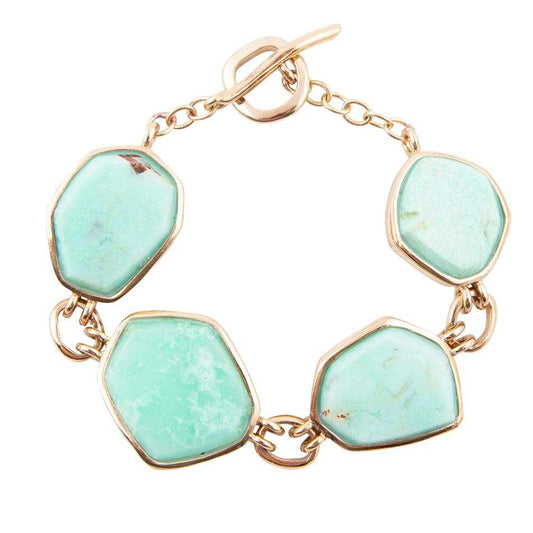 Green Chrysoprase Golden Bronze Toggle Bracelet - Barse Jewelry - Flyclothing LLC