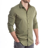goTIELESS Ultimate Dress Shirt (Army Green) - Million Dollar Collar - Flyclothing LLC