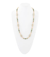 Green Jade and Pink Sunstone Golden Necklace - Barse Jewelry - Flyclothing LLC