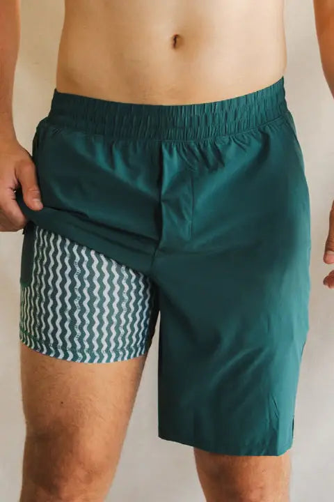 The Green Way | Green Deck Stripe Ball Hammock® 9 Inch Athletic Shorts - Shinesty - Flyclothing LLC