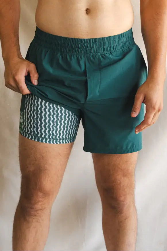 The Green Way | Green Deck Stripe Ball Hammock® 5 Inch Athletic Shorts - Shinesty - Flyclothing LLC