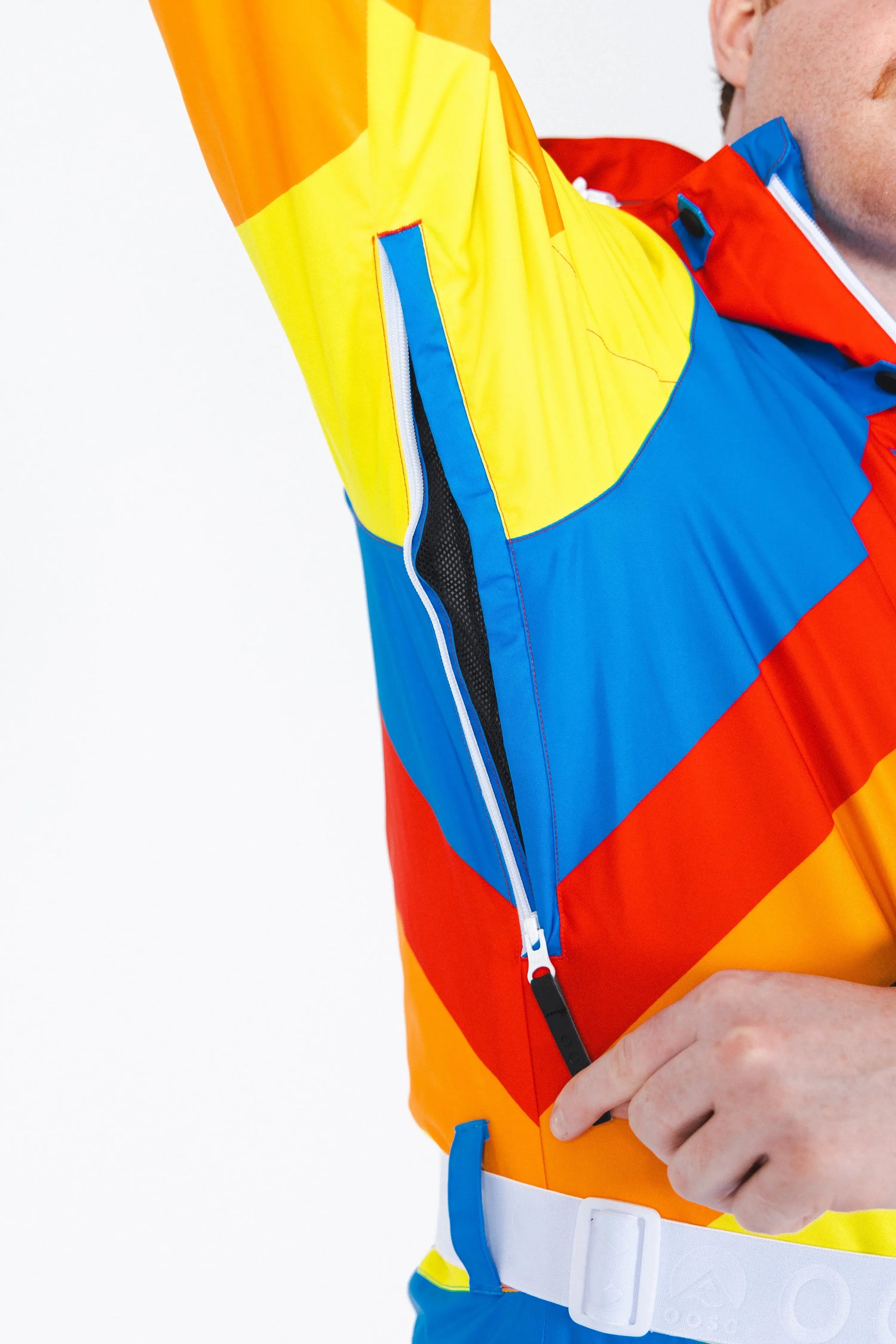 The Groovy Gondola | Orange Retro Swirl One Piece Ski Suit - Shinesty - Flyclothing LLC