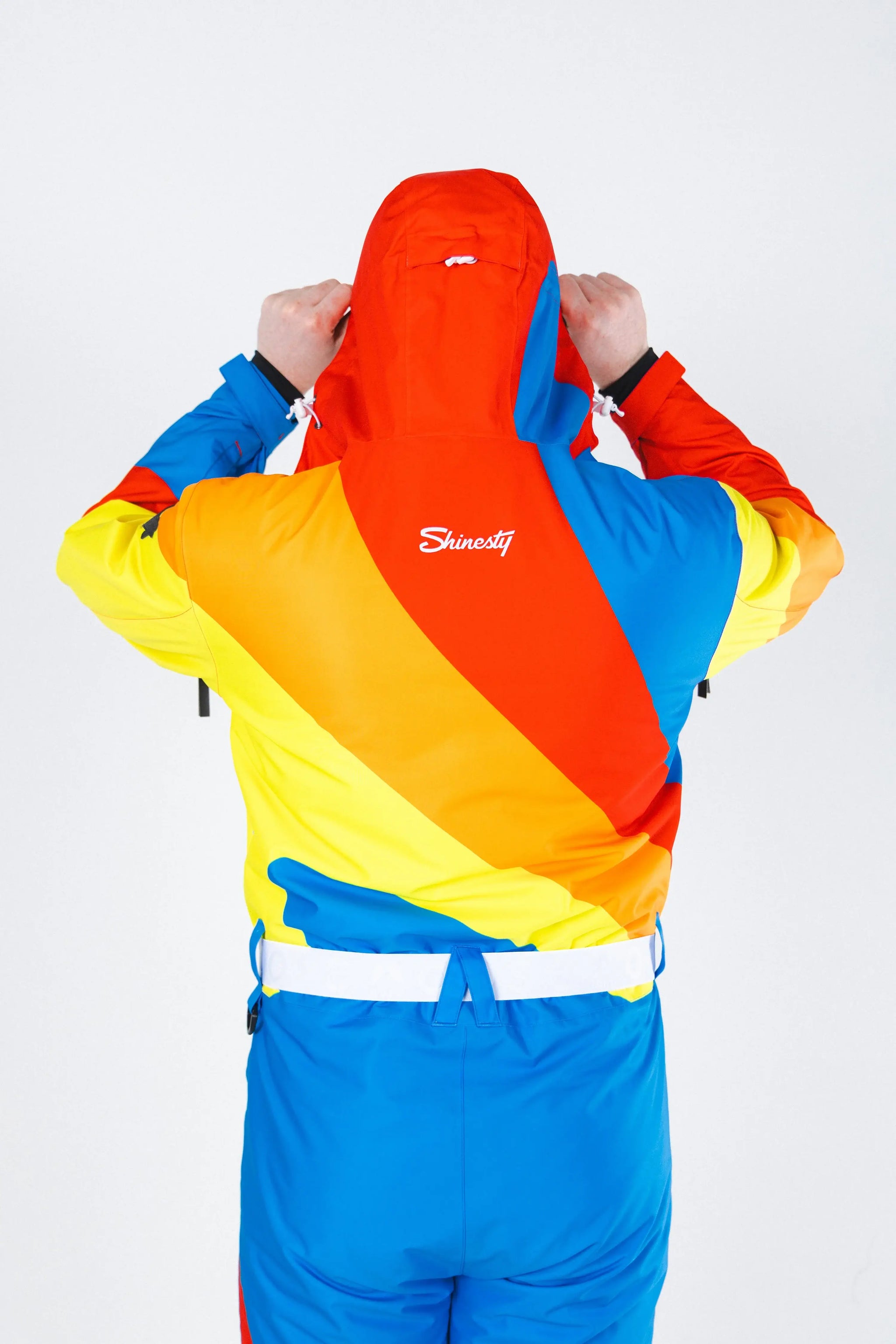 The Groovy Gondola | Orange Retro Swirl One Piece Ski Suit - Shinesty - Flyclothing LLC