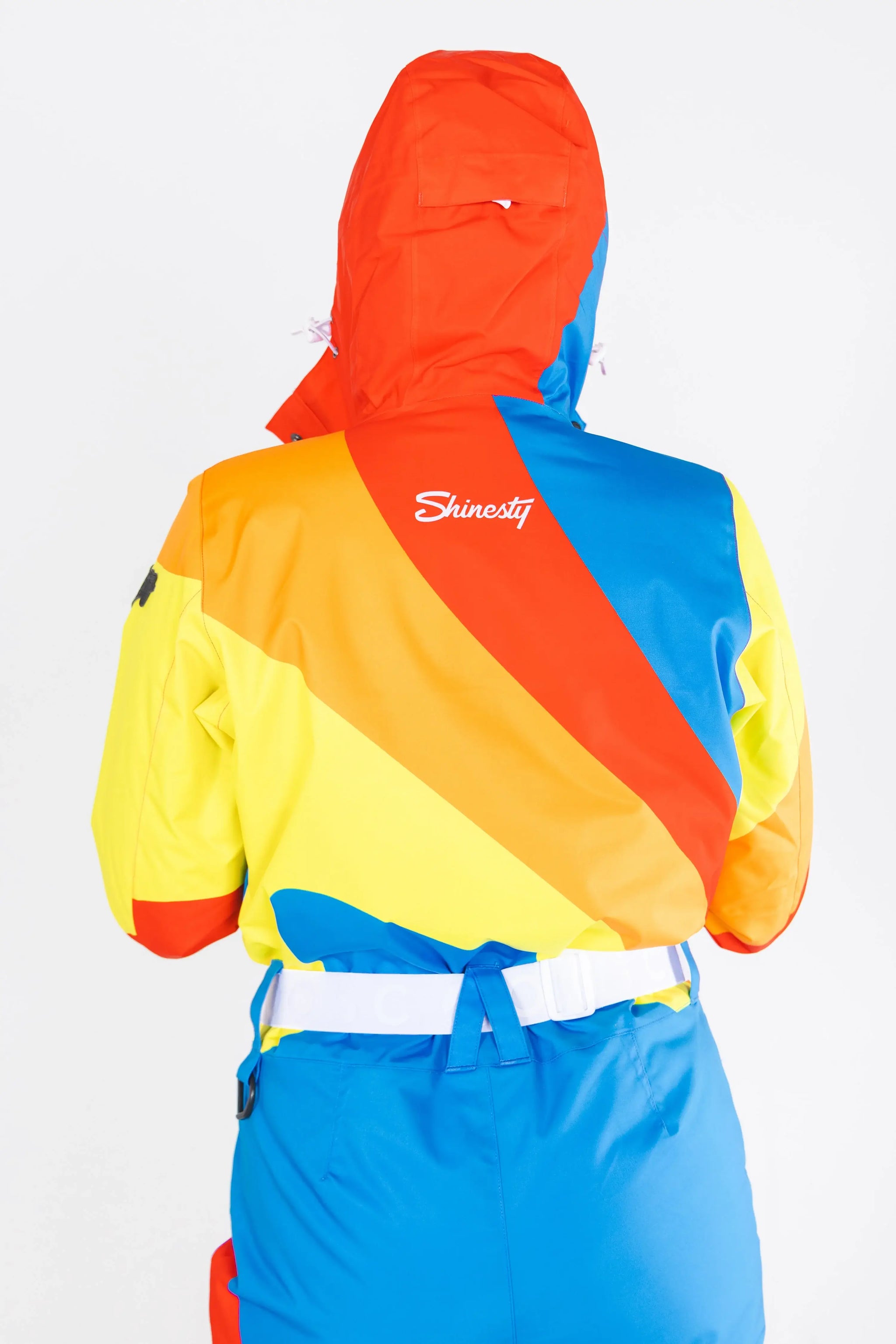 The Groovy Gondola | Orange Retro Swirl Women's One Piece Ski Suit - Shinesty - Flyclothing LLC