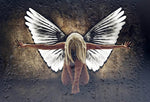 Black Market Art Company Grunge Angel II Print