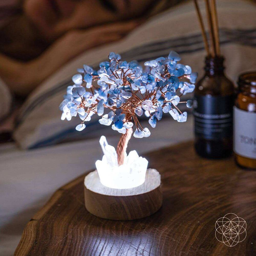 Guardian Angel Lamp of Protection - Aquamarine Tree - Conscious Items - Flyclothing LLC