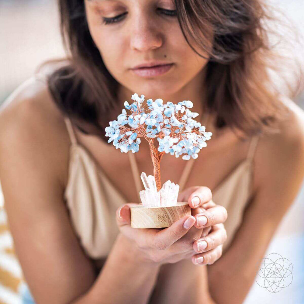 Guardian Angel Lamp of Protection - Aquamarine Tree - Conscious Items - Flyclothing LLC