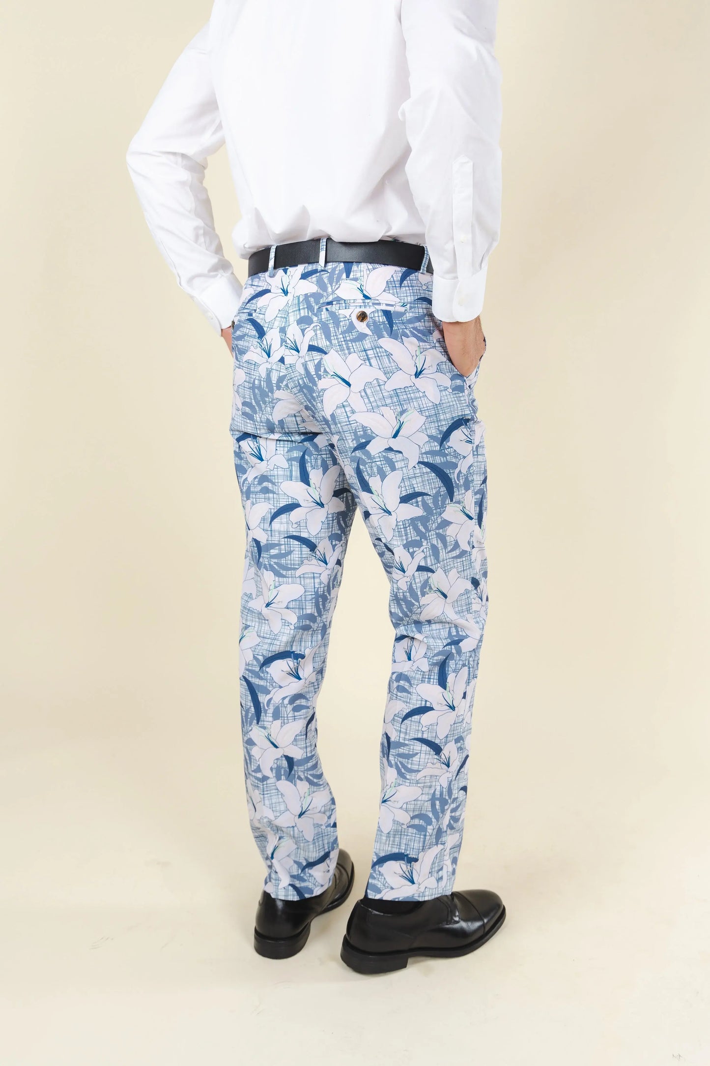 The Gilded Lily | Crosshatch Lilies Suit Pants - Shinesty - Flyclothing LLC