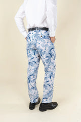 The Gilded Lily | Crosshatch Lilies Suit Pants - Shinesty - Flyclothing LLC