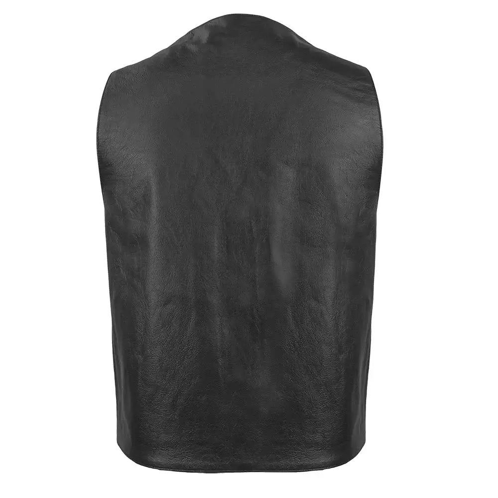 Gun Runner Men's Motorcycle Western Style Leather Vest - First Manufacturing Company - Flyclothing LLC
