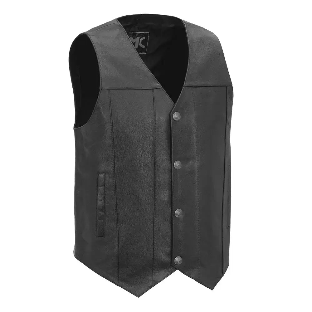 Gun Runner Men's Motorcycle Western Style Leather Vest - First Manufacturing Company - Flyclothing LLC
