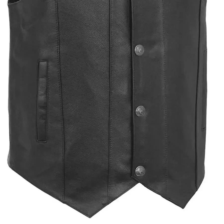 Gun Runner Men's Motorcycle Western Style Leather Vest - First Manufacturing Company - Flyclothing LLC
