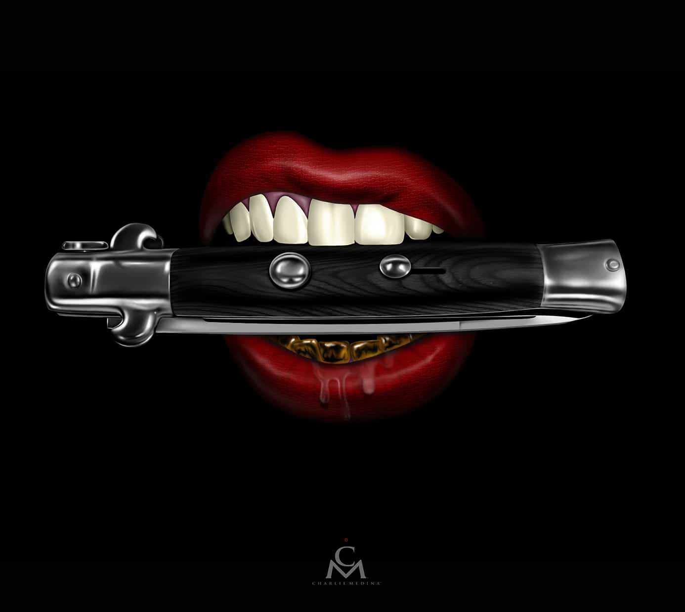 Black Market Art Company Gutter Mouth Print - Black Market Art Company - Flyclothing LLC