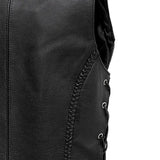 Trinity Women's Motorcycle Western Style Leather Vest - First Manufacturing Company - Flyclothing LLC