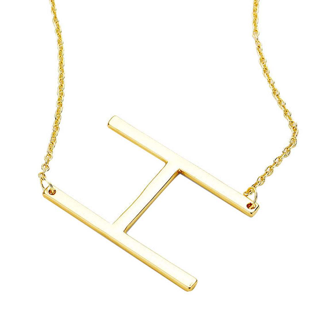 H Monogram Metal Pendant Necklace - Madeline Love - Flyclothing LLC