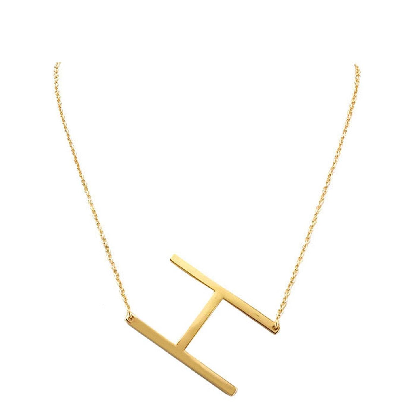 H Monogram Metal Pendant Necklace - Madeline Love - Flyclothing LLC