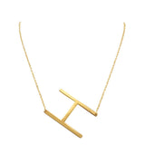 H Monogram Metal Pendant Necklace - Madeline Love - Flyclothing LLC