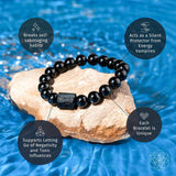 Habit Breaker - Black Obsidian & Tourmaline Bracelet - Conscious Items - Flyclothing LLC