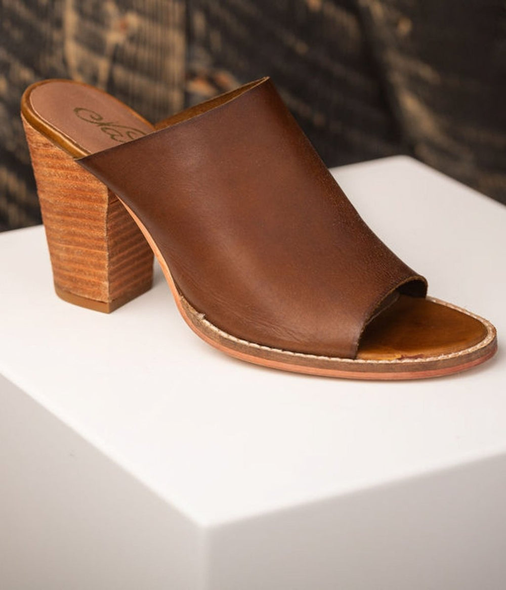 Hallie Heeled Sandal in Tan - Naughty Monkey
