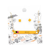Halloween Boo Bar Cube Resin Pendant Necklace Earring Set - Madeline Love - Flyclothing LLC