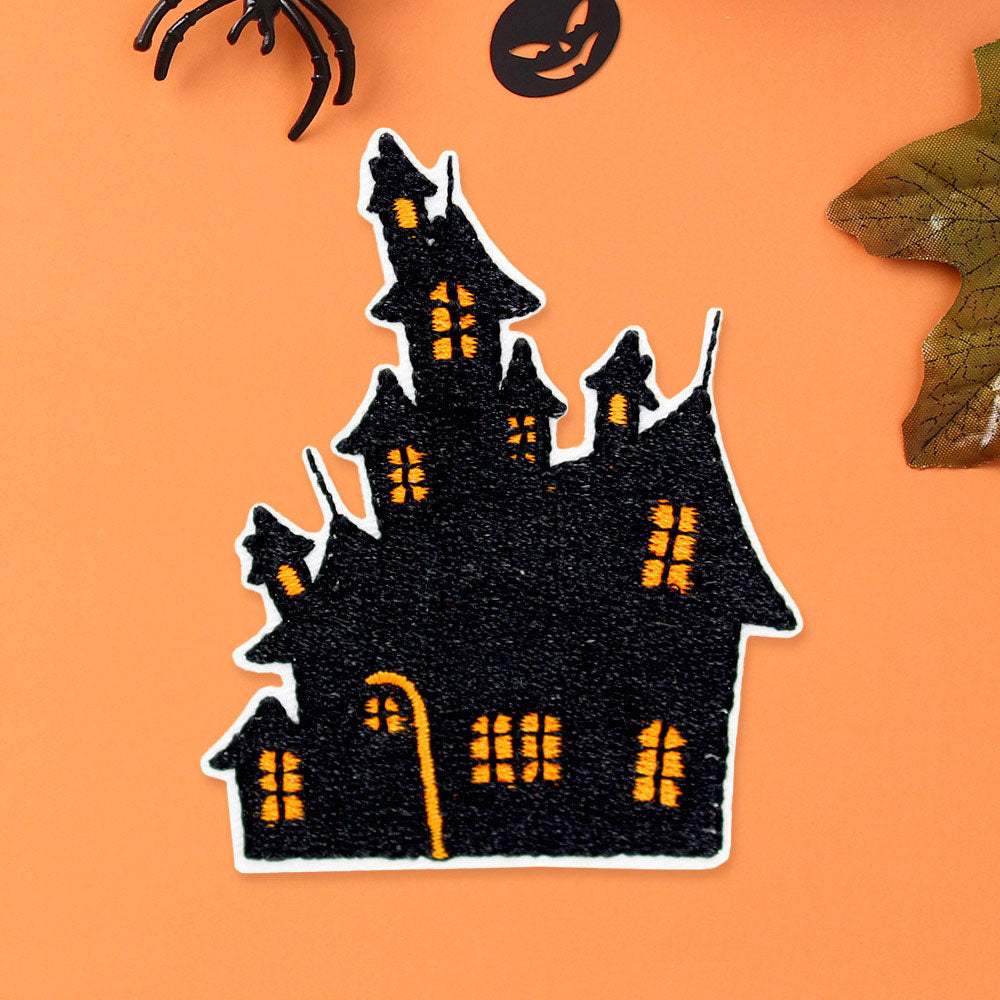 Halloween Scary House Iron On Patch - Madeline Love - Flyclothing LLC