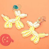 Halloween Skeleton Balloon Dog Dangle Earrings - Madeline Love - Flyclothing LLC