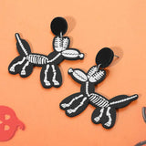 Halloween Skeleton Balloon Dog Dangle Earrings - Madeline Love - Flyclothing LLC