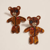 Halloween Stitched Teddy Bear Earrings - Madeline Love - Flyclothing LLC
