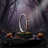 20G Micro Gem Titanium Hinged Nose Hoop - Black Orange Nose Ring - BodyCandy - Flyclothing LLC