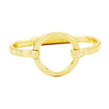 Hammered Metal Hoop Hook Cuff Bracelet - Madeline Love - Flyclothing LLC
