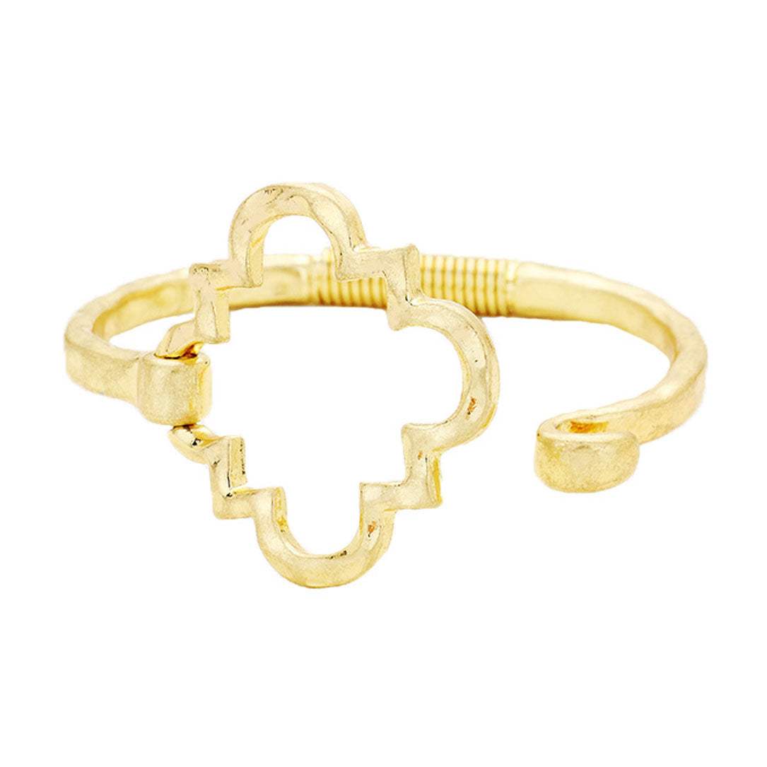 Hammered Metal Petal Hook Bracelet - Madeline Love - Flyclothing LLC