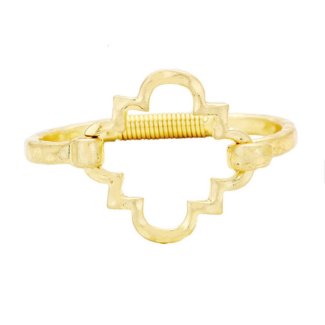 Hammered Metal Petal Hook Bracelet - Madeline Love - Flyclothing LLC