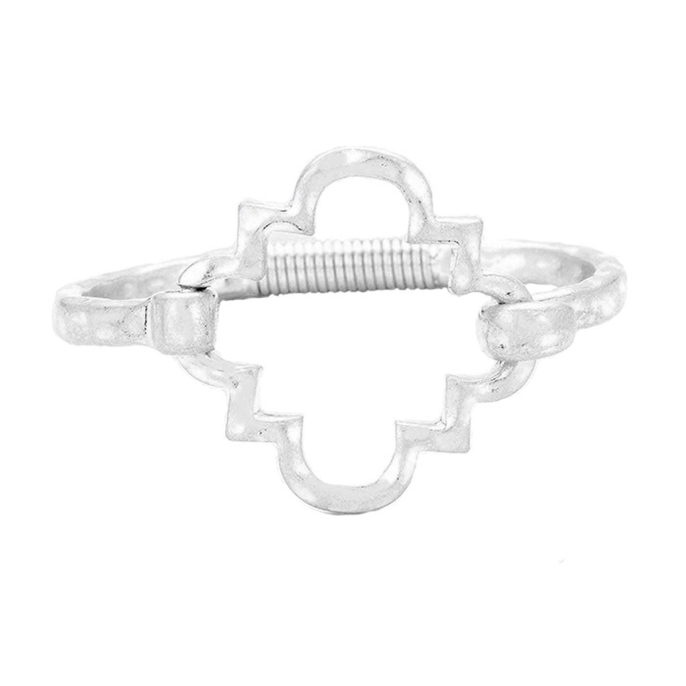 Hammered Metal Petal Hook Bracelet - Madeline Love - Flyclothing LLC