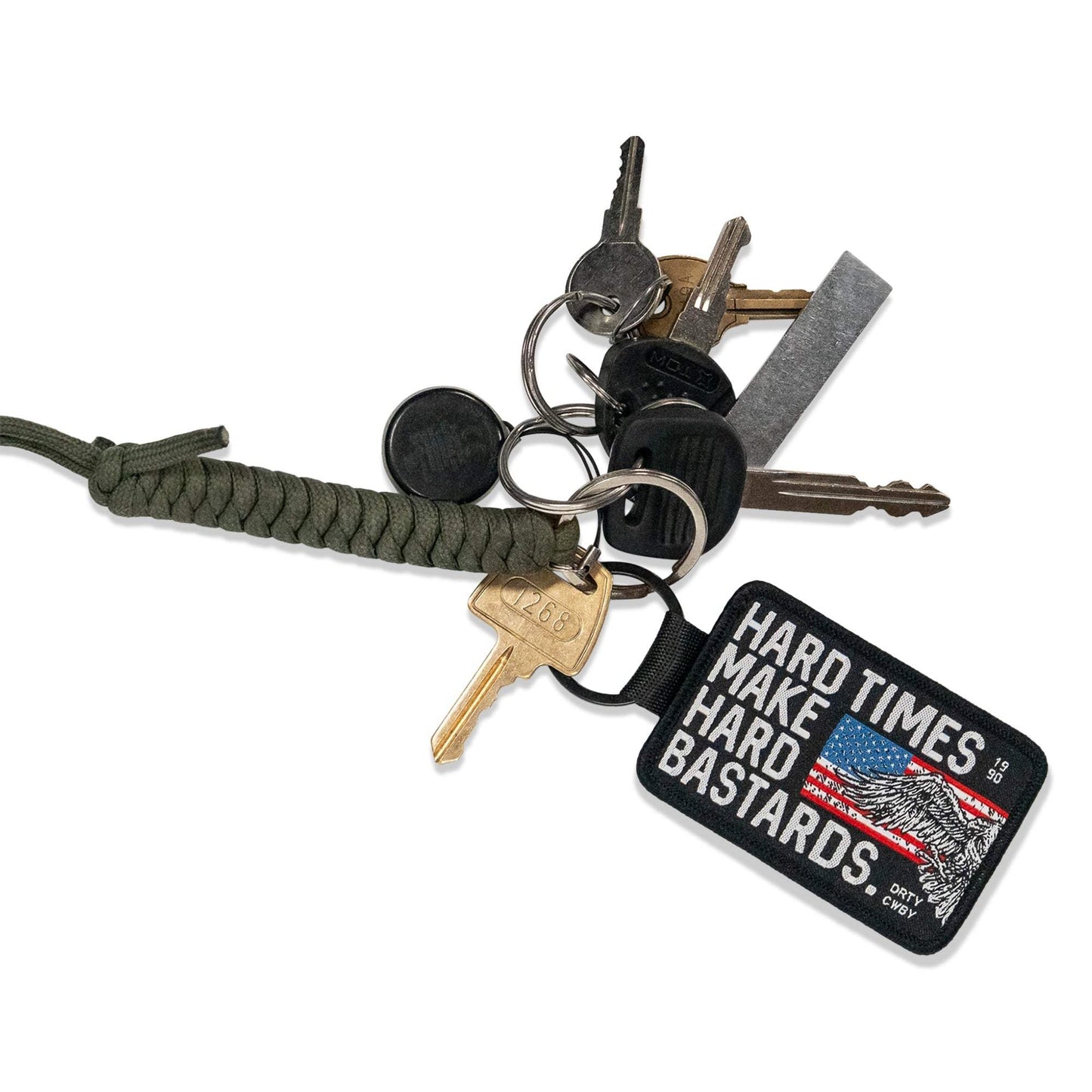 Hard Times Make Hard Bastards Flight Tag Keychain - DIRTY COWBOY USA - Flyclothing LLC