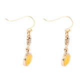 Harmony Orange Quartz Golden Drop Earrings - Barse Jewelry