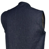 Haywood Men's Motorcycle Denim Vest - Blue - First Manufacturing Company - Flyclothing LLC