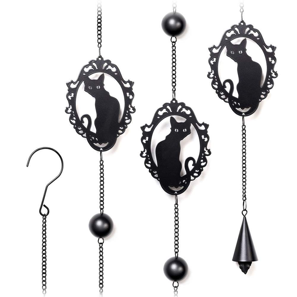 Feline Silhouette Hanging Decoration / Wind Chime - Alchemy of England - Flyclothing LLC