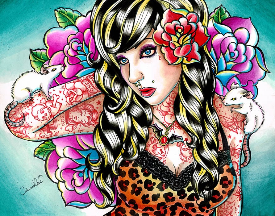 Black Market Art Company Head Noise Print