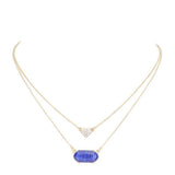 Heart Hexagon Bead Pendant Double Layered Necklace - Madeline Love - Flyclothing LLC