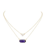 Heart Hexagon Bead Pendant Double Layered Necklace - Madeline Love - Flyclothing LLC