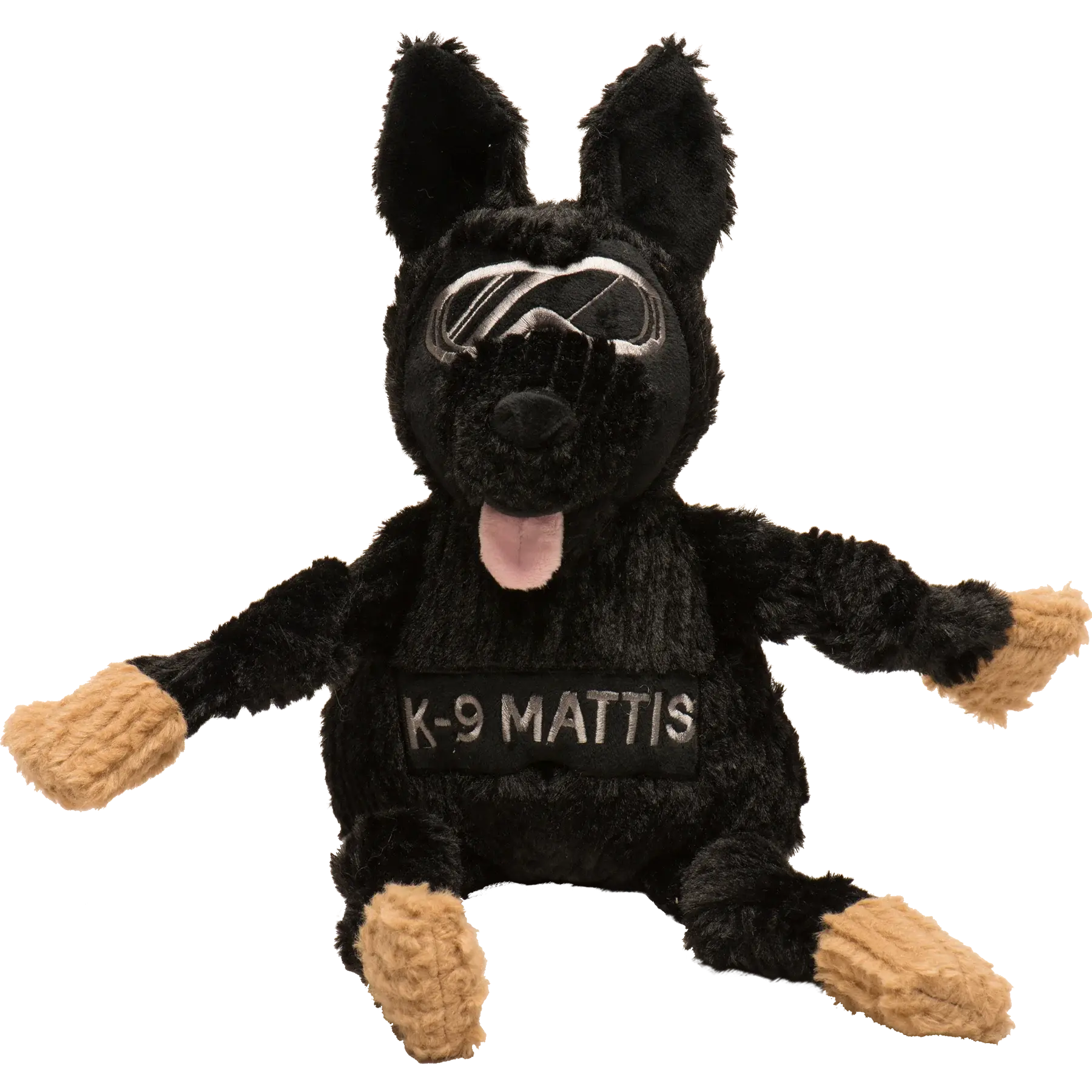 HuggleCause™, Project K-9 Hero, K-9 Mattis Knottie® Plush Dog Toy, Large - HuggleHounds - Flyclothing LLC