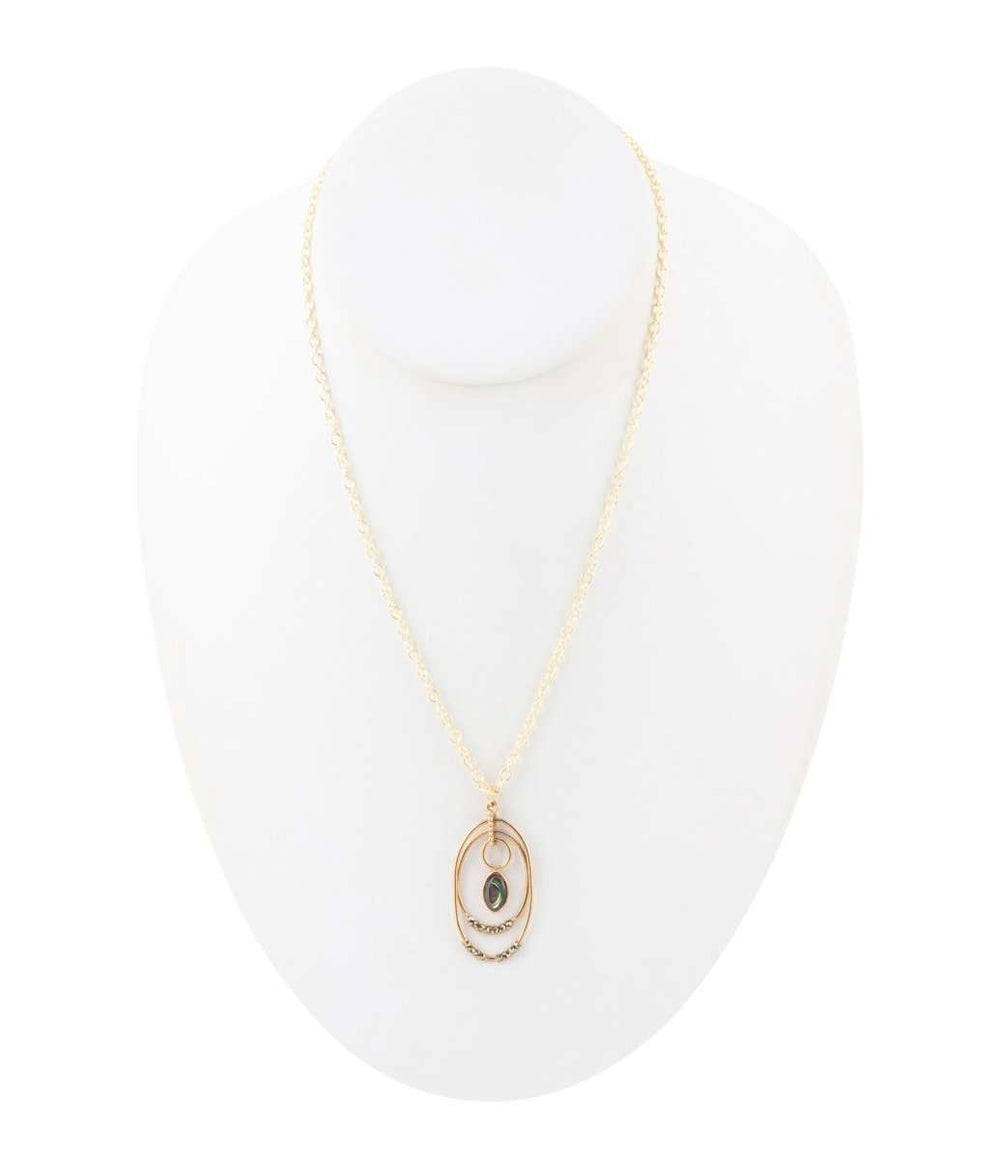 Henley Blue Abalone Golden Pendant Necklace - Barse Jewelry - Flyclothing LLC