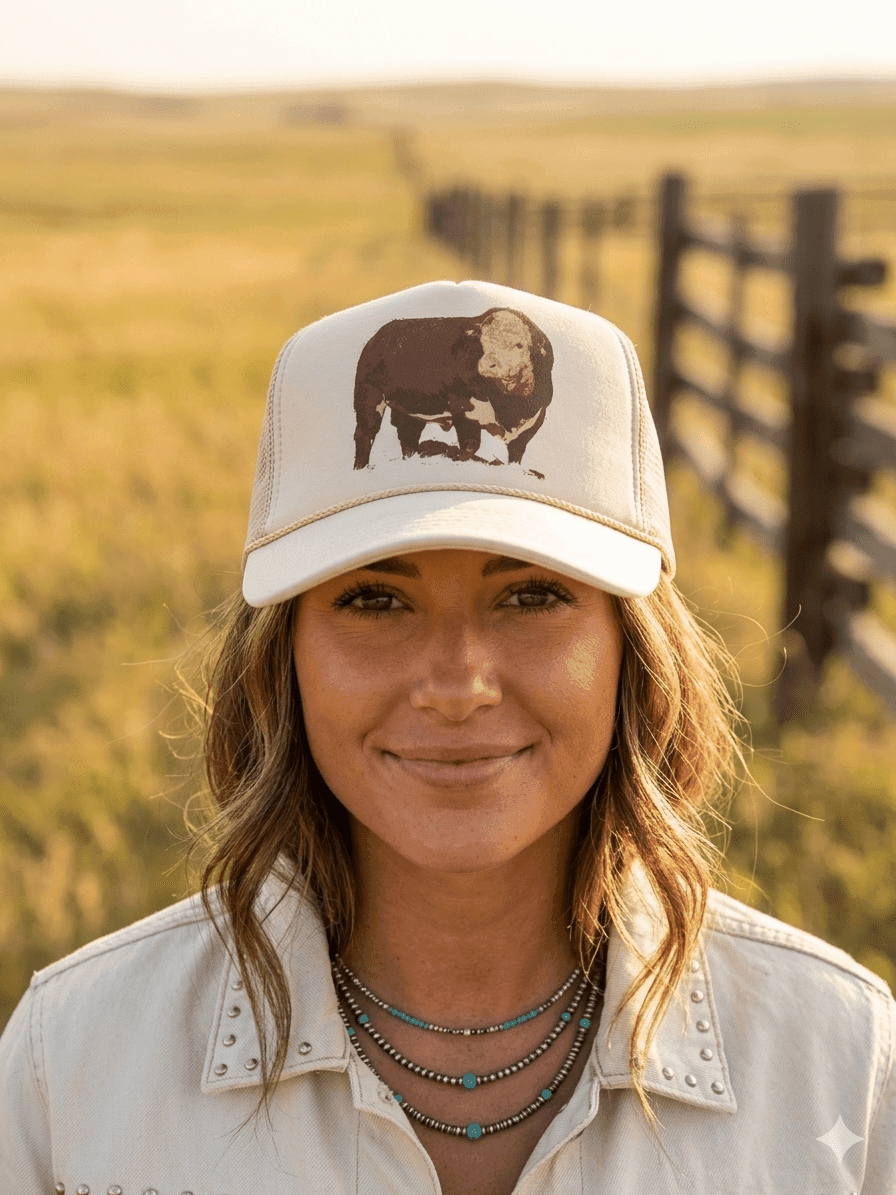 Hereford Bull Trucker Hat - Wild Junkie - Flyclothing LLC