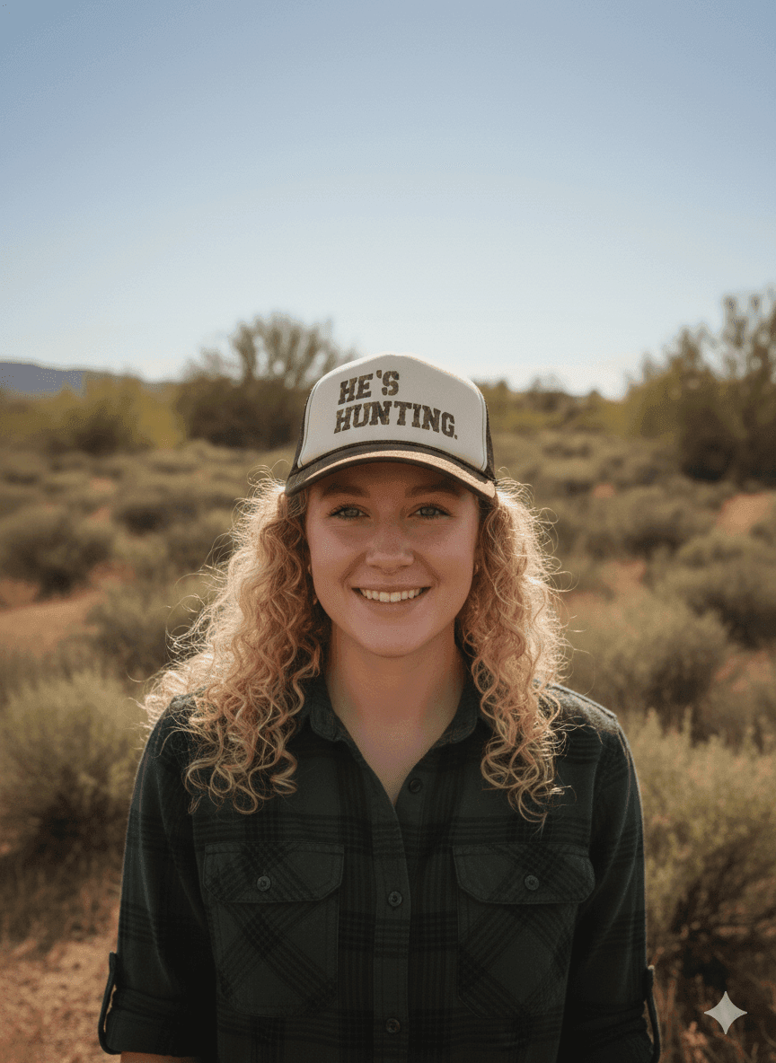 He's Hunting Trucker Hat - Wild Junkie - Flyclothing LLC