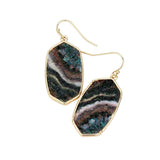Hexagon Druzy Dangle Earrings - Madeline Love - Flyclothing LLC