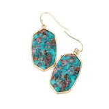 Hexagon Druzy Dangle Earrings - Madeline Love - Flyclothing LLC