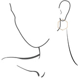 Bronze Hexagon Front Hoop Earrings