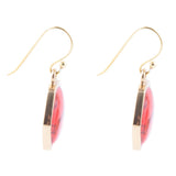 Hexagon Red Howlite Earrings - Barse Jewelry